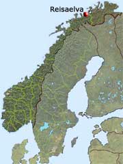 Here in North Troms runs Reisaelva.