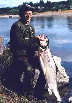 Great catch from Drammen, salmon weighing 14.5 kg