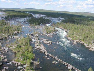photo taken of Björnideforsen, approx. 57 km upstream of Big Rapids.