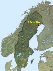 Här rinner Råneälven genom Bodens kommun.